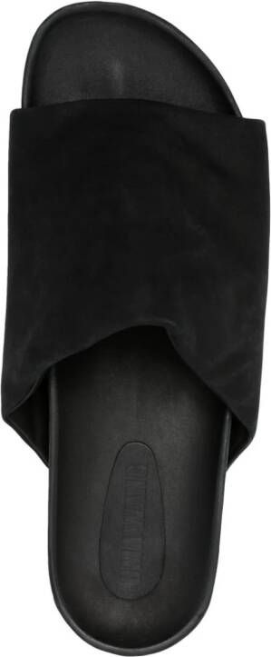 Uma Wang leather slip-on slides Black