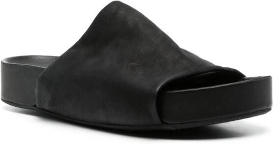 Uma Wang slip-on leather sandals Black