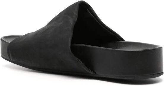 Uma Wang slip-on leather sandals Black