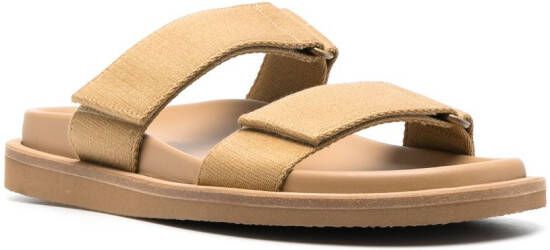 Uma Wang slip-on touch-strap sandals Brown