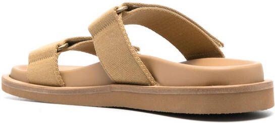 Uma Wang slip-on touch-strap sandals Brown