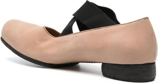 Uma Wang square-toe 25mm suede ballerina shoes Brown