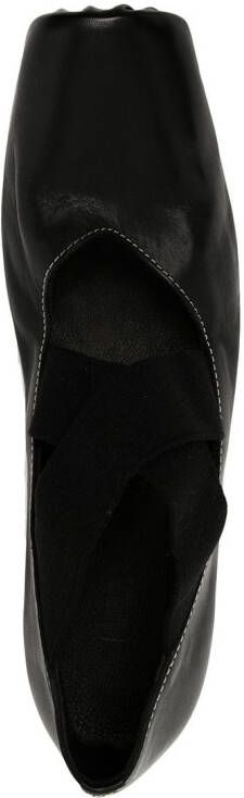 Uma Wang square-toe ballerina shoes Black