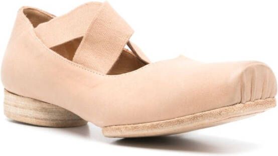 Uma Wang crossed strap ballerinas Neutrals