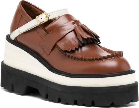 Undercover 90mm panelled loafers Brown