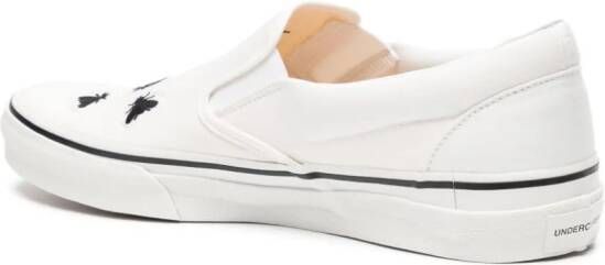 Undercover embroidered-detail slip-on sneakers White
