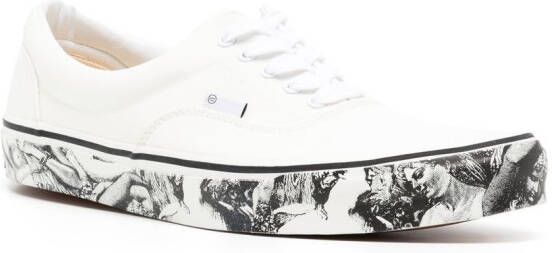 Undercover lace-up low-top sneakers White
