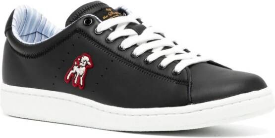 Undercover logo-patch leather sneakers Black