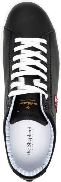 Undercover logo-patch leather sneakers Black