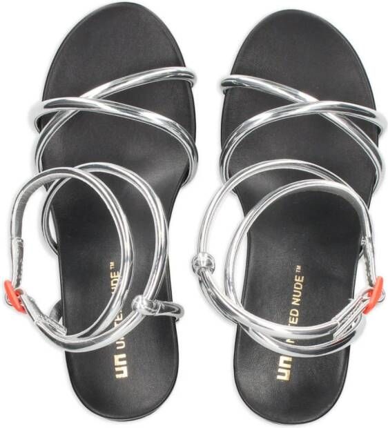 United Nude Eamz Lee 100mm metallic sandals Grey