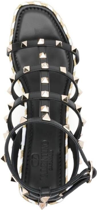 Valentino Garavani 100mm Rockstud-detail sandals Black