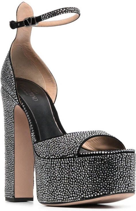 Valentino Garavani 170mm crystal-embellished platform sandals Black
