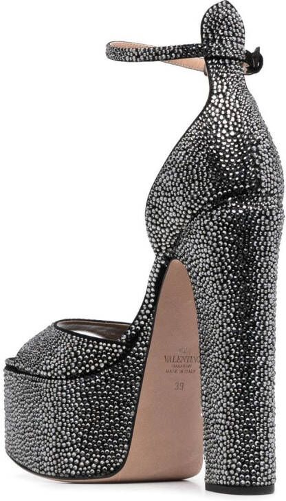 Valentino Garavani 170mm crystal-embellished platform sandals Black