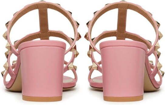 Valentino Garavani Rockstud 60mm slide sandals Pink
