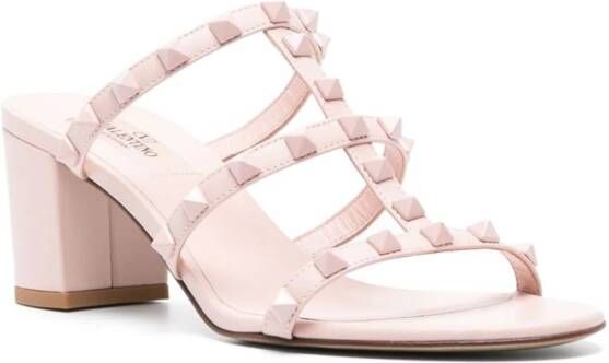 Valentino Garavani 65mm Rockstud leather sandals Pink