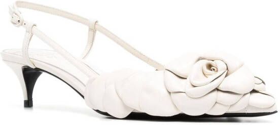 Valentino Garavani appliqué-detail pointed-toe pumps White