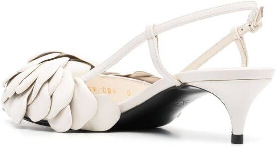 Valentino Garavani appliqué-detail pointed-toe pumps White