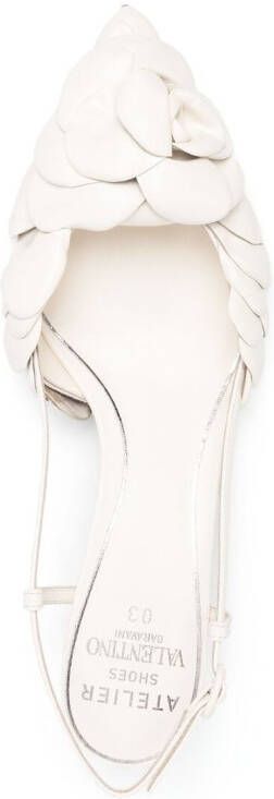 Valentino Garavani appliqué-detail pointed-toe pumps White