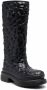 Valentino Garavani Atelier floral-embossed mid-calf rain boots Black - Thumbnail 2