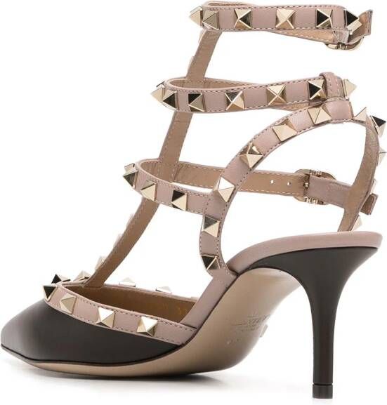 Valentino Garavani caged Rockstud 65mm pumps Brown