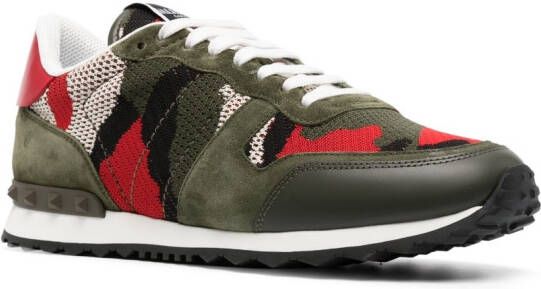 Valentino Garavani Camouflage Rockrunner low-top sneakers Green