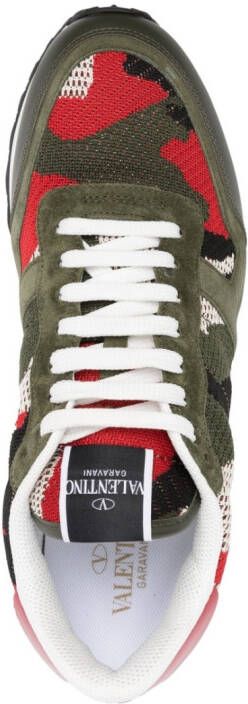 Valentino Garavani Camouflage Rockrunner low-top sneakers Green