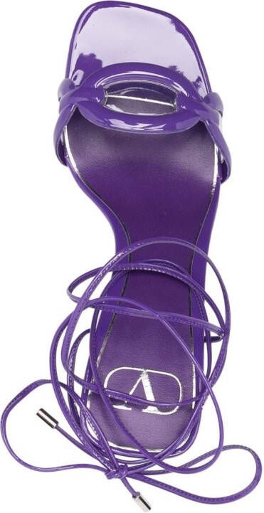 Valentino Garavani Chain 1967 110mm leather sandals Purple