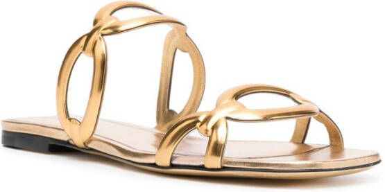Valentino Garavani Chain 1967 flat sandals Gold