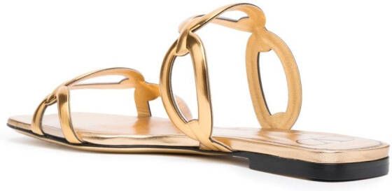 Valentino Garavani Chain 1967 flat sandals Gold