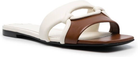 Valentino Garavani Chain 1967 flat sandals White
