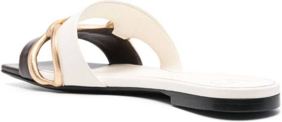 Valentino Garavani Chain 1967 flat sandals White