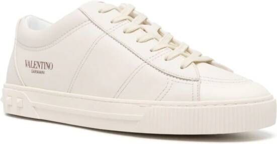 Valentino Garavani Cityplanet leather sneakers White