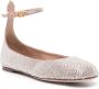 Valentino Garavani crystal-embellished leather ballerina shoes Silver - Thumbnail 2