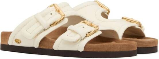 Valentino Garavani double-strap leather sandals White