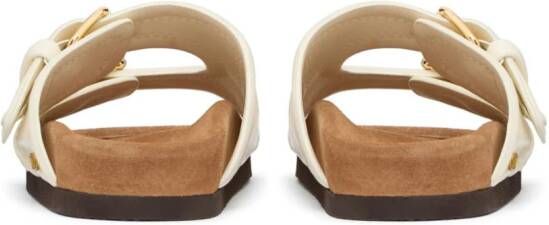 Valentino Garavani double-strap leather sandals White