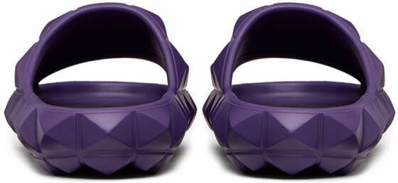Valentino Garavani flat Rockstud slides Purple