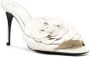 Valentino Garavani floral appliqué leather mules White - Thumbnail 2