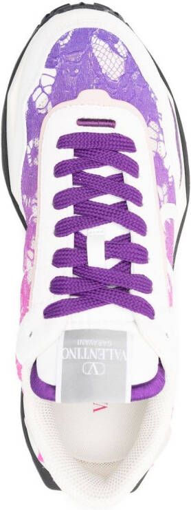 Valentino Garavani Lacerunner mesh sneakers Purple