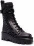 Valentino Garavani laser-cut combat boots Black - Thumbnail 2