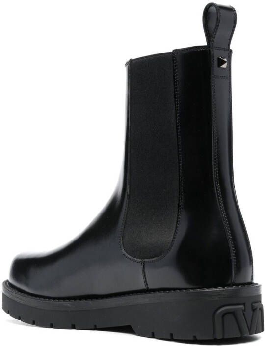 Valentino Garavani leather Chelsea boots Black