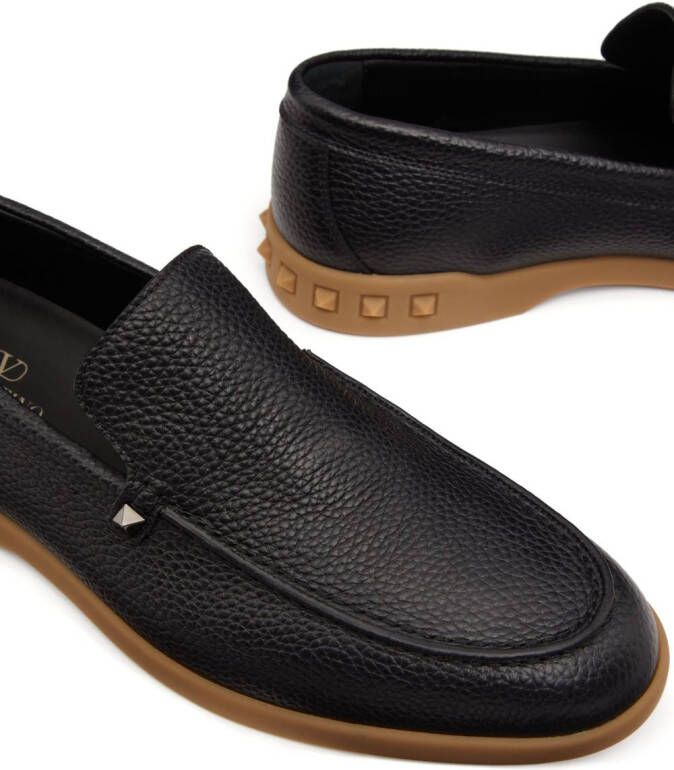 Valentino Garavani Leisure Flows leather loafers Black
