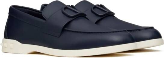 Valentino Garavani Leisure Flows leather loafers Blue