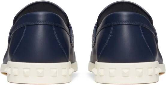 Valentino Garavani Leisure Flows leather loafers Blue