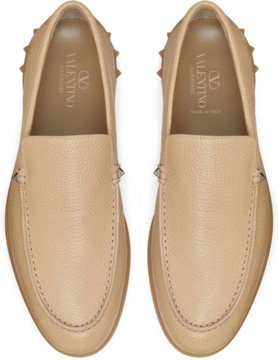 Valentino Garavani Leisure Flows leather loafers Neutrals