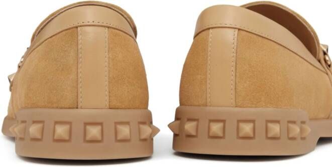 Valentino Garavani Leisure Flows leather loafers Neutrals