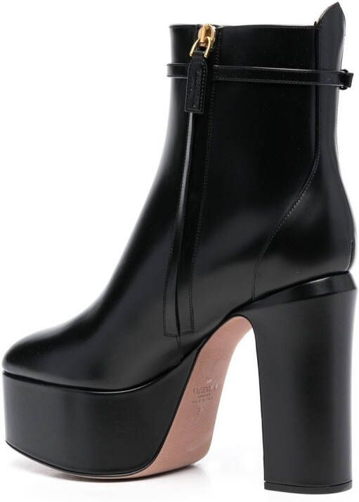 Valentino Garavani logo-buckle 125mm boots Black