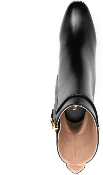Valentino Garavani logo-buckle 125mm boots Black