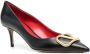 Valentino Garavani logo-plaque leather pumps Black - Thumbnail 2