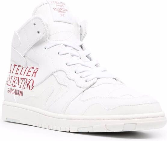 Valentino Garavani logo-print high-top sneakers White