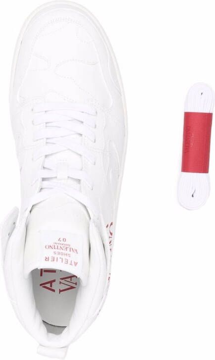Valentino Garavani logo-print high-top sneakers White